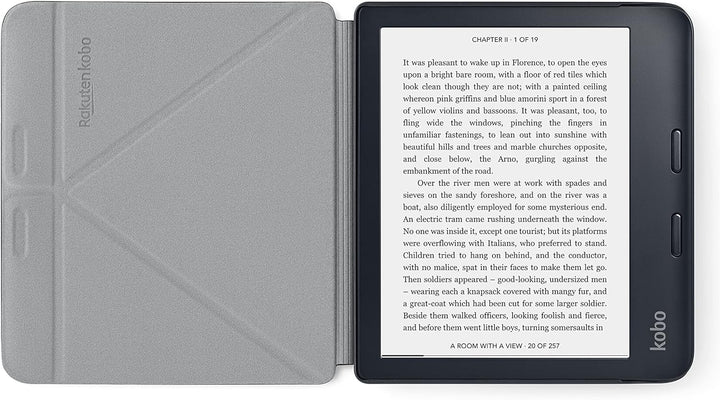 Kobo Libra 2 SleepCover – Schwarz | Ruhemodus/Wachmodus-Technologie | Integrierter Ständer für Zwei