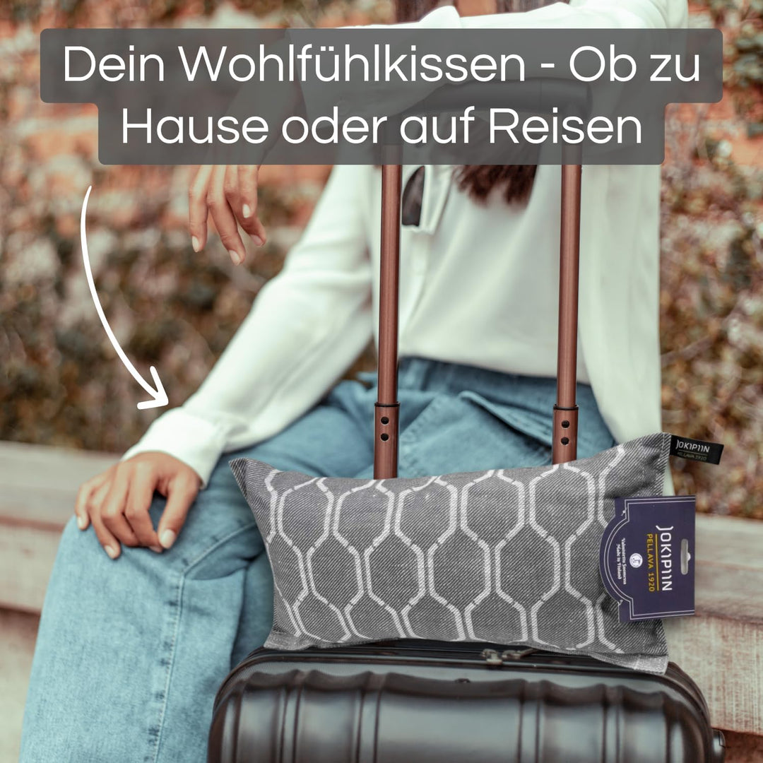Jokipiin Premium Saunakissen 40 x 22 cm | 100% Made in Finland | ReisekissenLeinen Baumwolle
