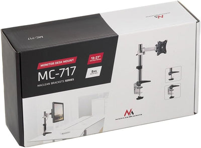 Maclean MC-717 Tischhalterung TV Monitor Halterung Halter Ständer Monitorarm 13"-27" 8 kg VESA 75x75