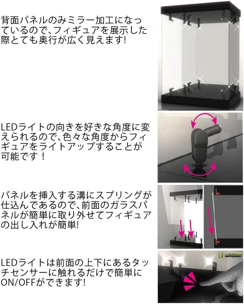 Legend Studio Master Light House présentoir Vitrine Acrylique Avec éclairage Pour Figurines 1/6 (Noi