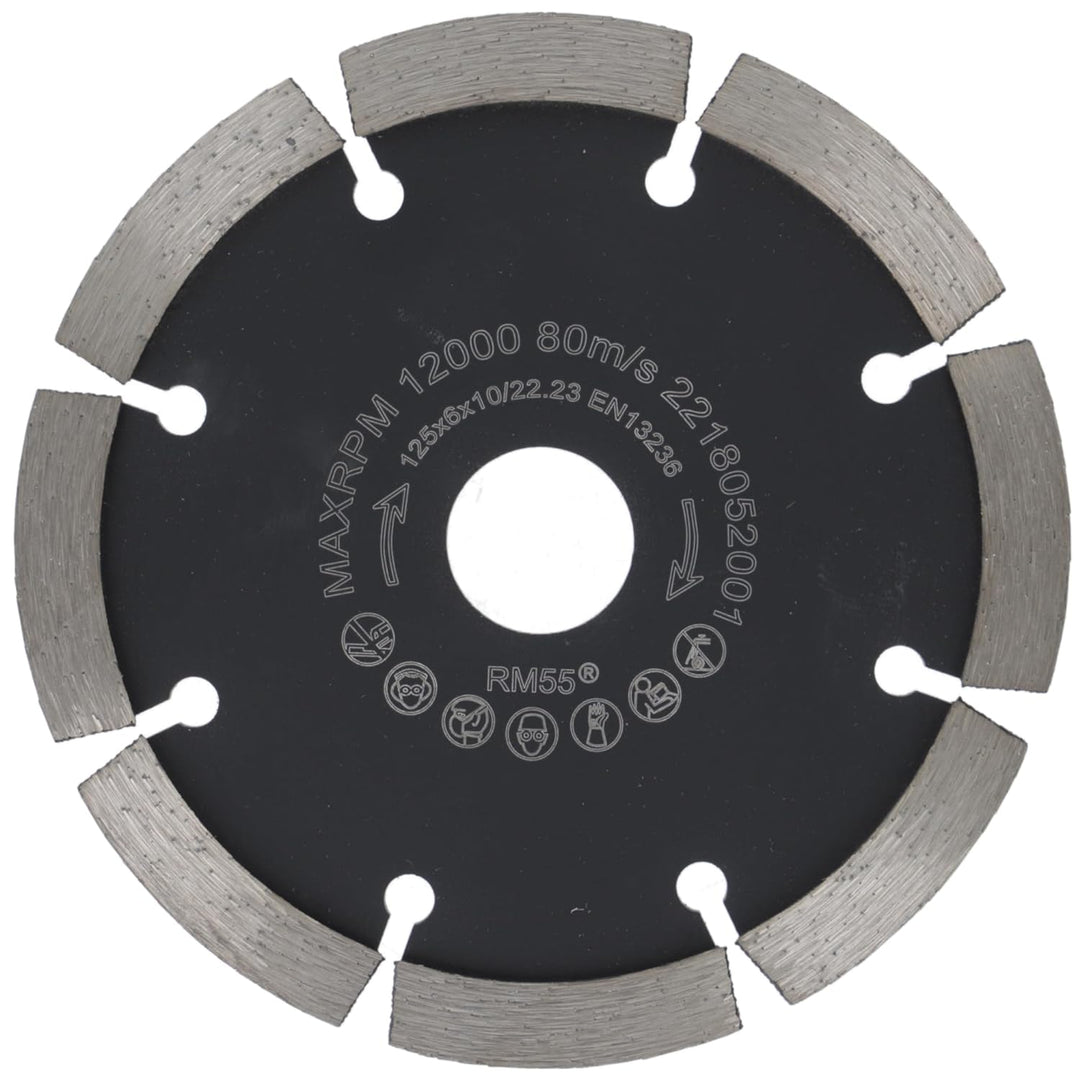 PRODIAMANT Fugenfräser ø 125mm Breite 6mm Frässcheibe für Mauerwerk Mörtel Fugen und Putz 10mm Segme