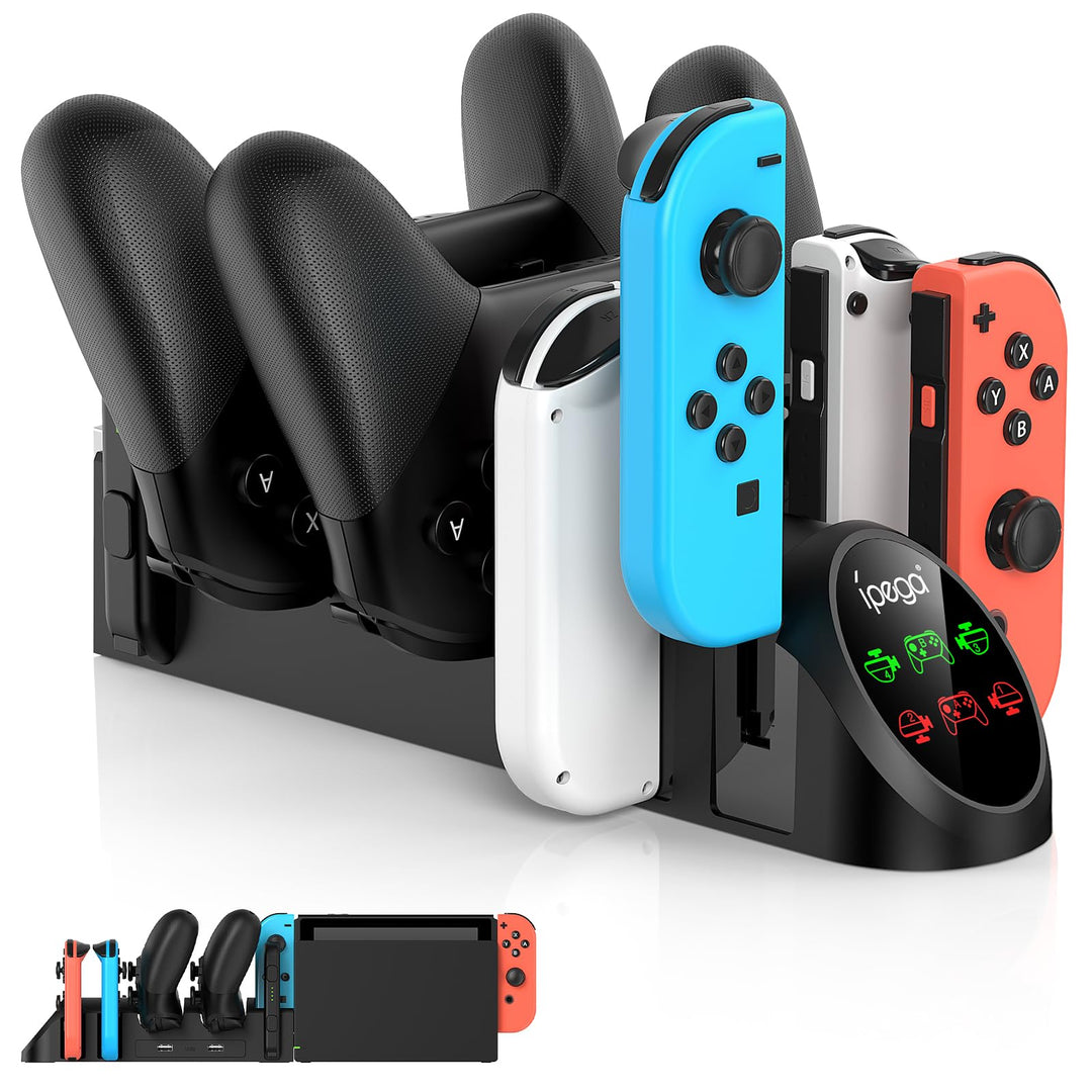 FASTSNAIL Ladestation Kompatibel mit Nintendo Switch&Switch OLED für Joy Cons， Controller Ladestatio