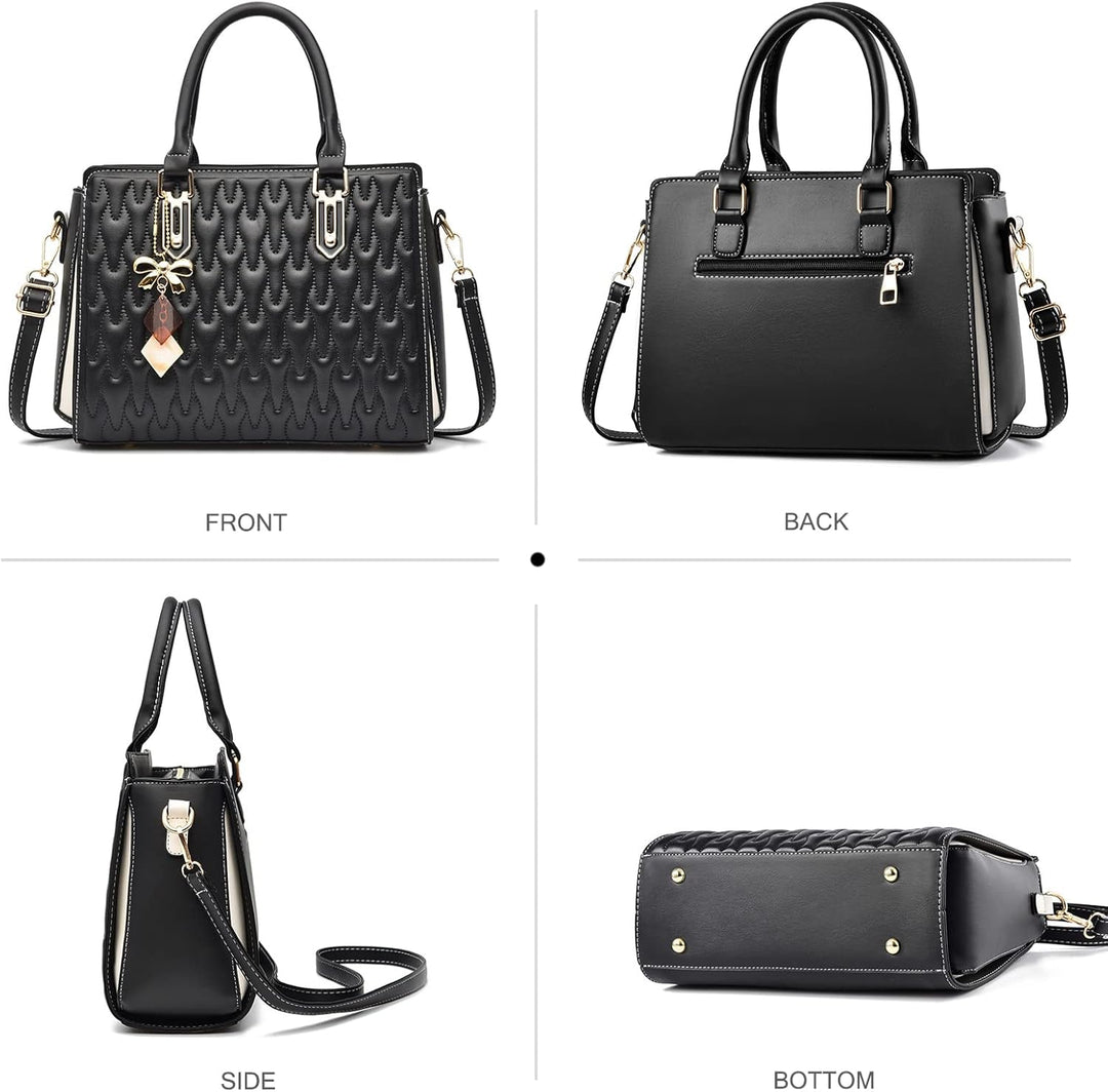 NICOLE & DORIS Handtasche für Frauen Elegante Henkeltasche Damen Mode Schultertaschen PU Leder Umhän