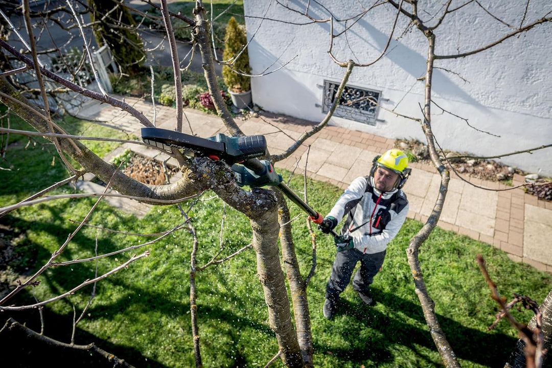 Metabo Teleskopstab 120-180 cm, mit Schultergurt, Glasfaserstab, passend für Akku-Gehölzsäge MC 18 L