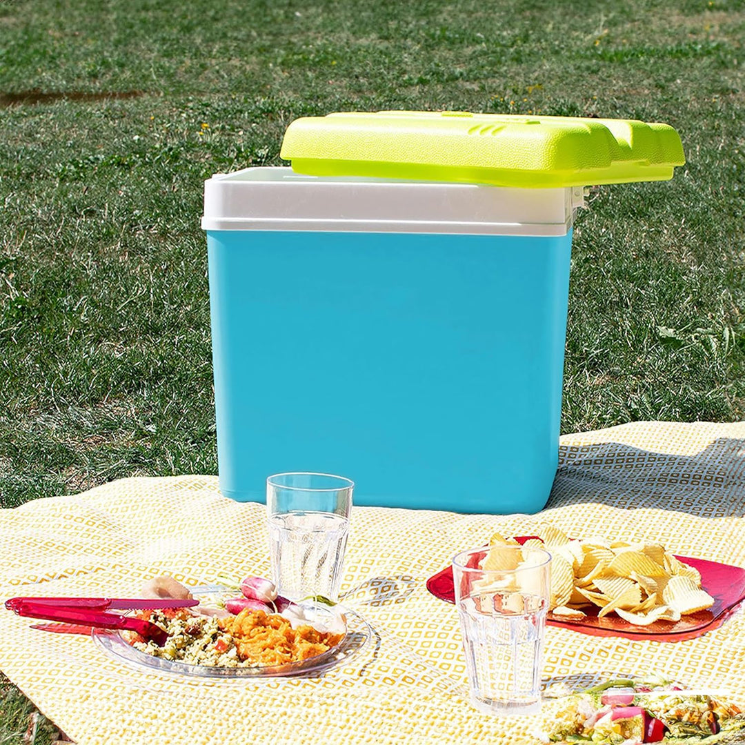 Kühlbox aus Kunststoff - Outdoor Thermobox mit Tragegriff - Kühltasche Isoliertasche Thermo Behälter