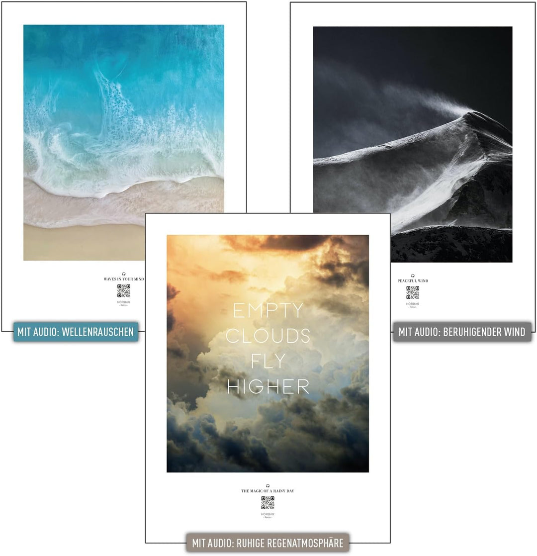 VALINA HÖRBAR RELAX | Hörbild | 3er-Set | Elemente 01 | Poster Poster / Papier 30cm x 40cm, Poster /