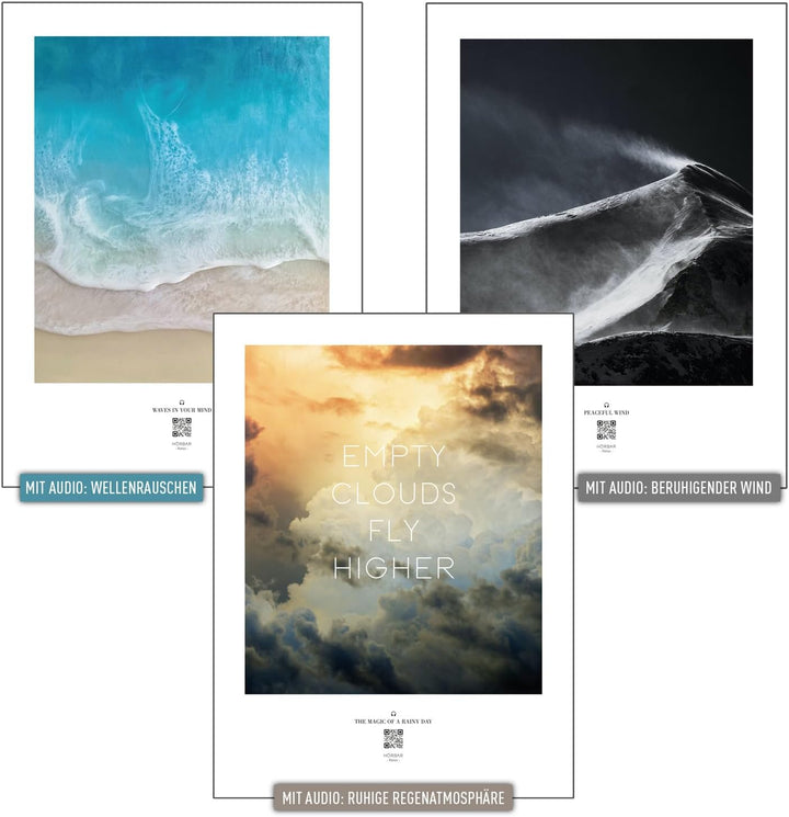 VALINA HÖRBAR RELAX | Hörbild | 3er-Set | Elemente 01 | Poster Poster / Papier 30cm x 40cm, Poster /