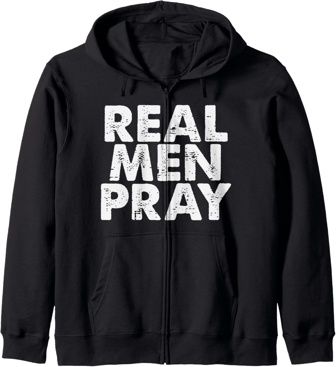 Real Men Pray Religiöser Gott Jesus Glaube Christlich Katholisch Kapuzenjacke