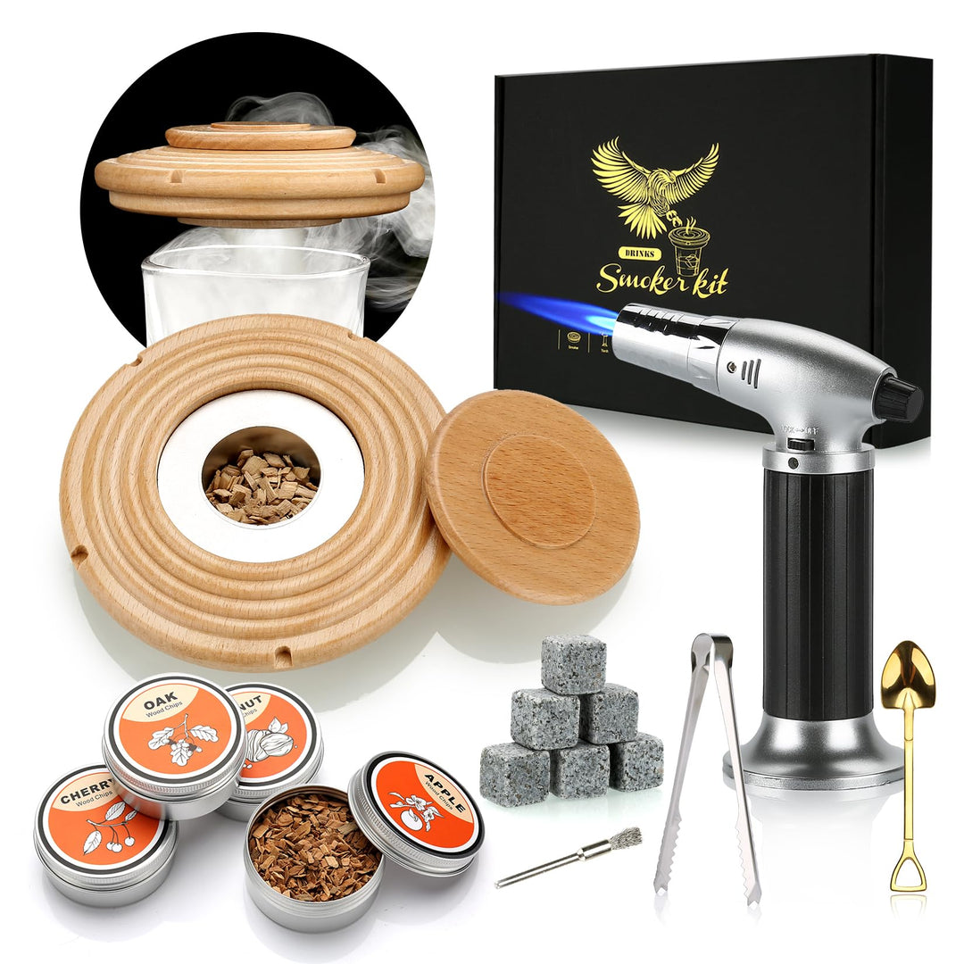 Cocktail Smoker Kit, Whisky Steine, Flambierbrenner, Vatertagsgeschenk, Old Fashioned Whiskey Smoker