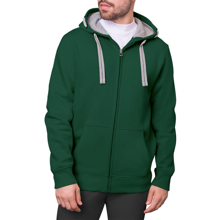 HRM Herren Hooded Jacket I Premium Kapuzenpullover Herren mit Kontrast-Innenfutter I Basic Hoodie mi