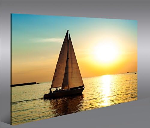 islandburner Bild Bilder auf Leinwand Segelboot V5 1p XXL Poster Leinwandbild Wandbild Dekoartikel W