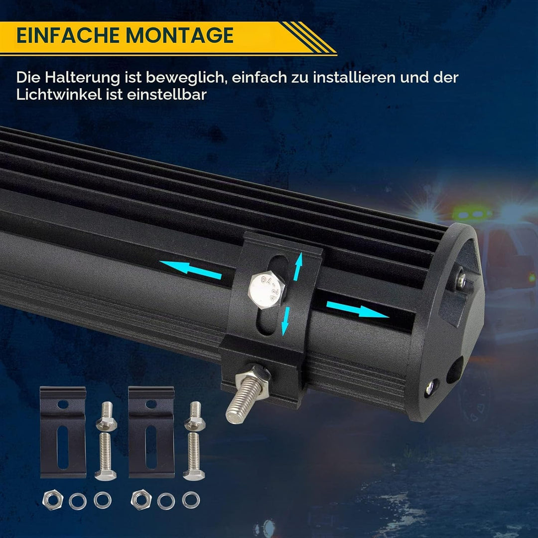Willpower LED Arbeitsscheinwerfer Bar 15 Zoll 38cm 216W Zusatzscheinwerfer 12V IP67 Wasserdicht Flut