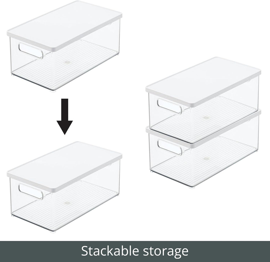 mDesign 4er-Set Kosmetik Organizer – praktische Kosmetikaufbewahrung aus Kunststoff mit abnehmbarem