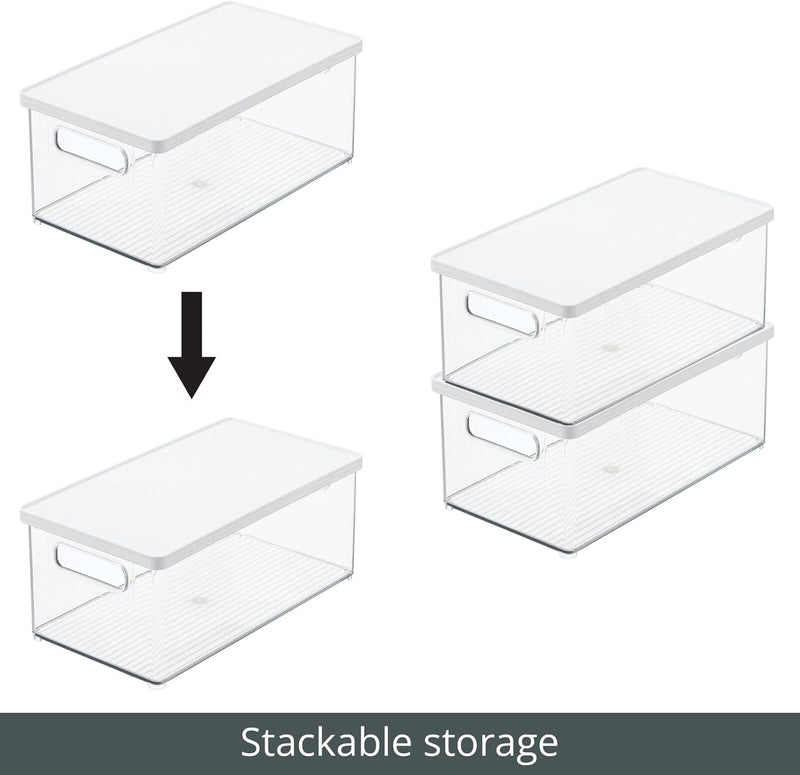mDesign 4er-Set Kosmetik Organizer – praktische Kosmetikaufbewahrung aus Kunststoff mit abnehmbarem