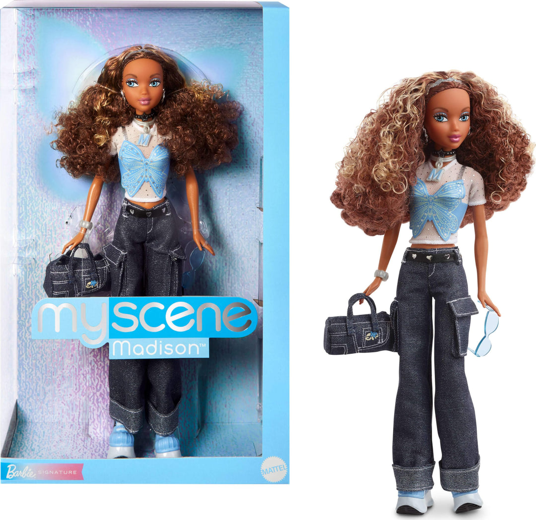 Barbie Signature My Scene Puppe und Accessoires, Madison im von der Jahrtausendwende inspirierten O