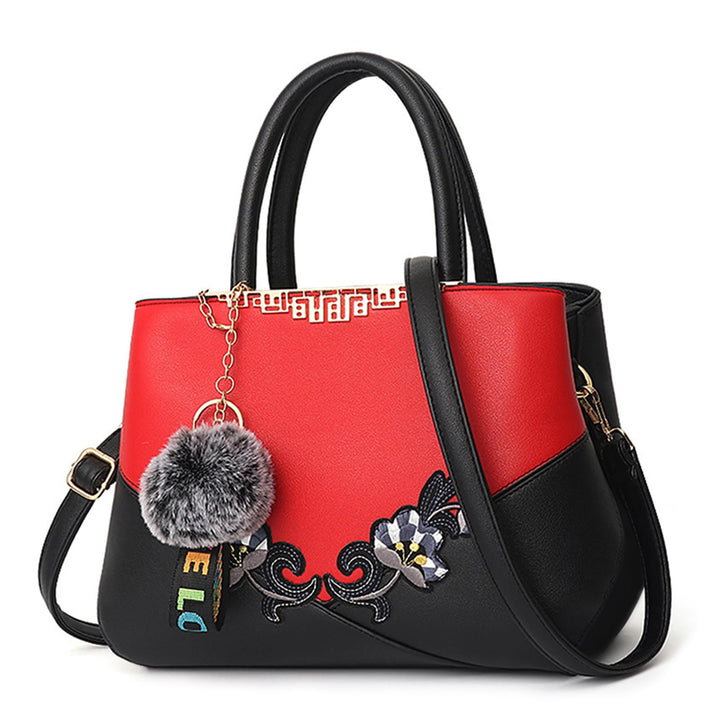 DORRISO Damen Handtasche Mode Stickdesign Schultertasche Grosse Kapazität Umhängetasche Casual Reise