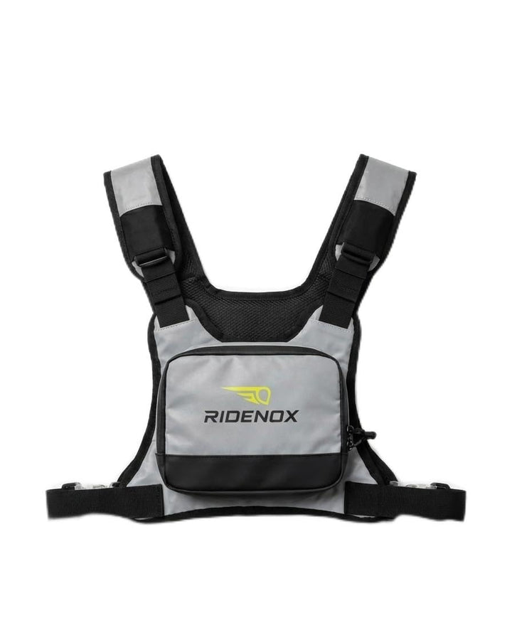 reflektierenede Chest Bag ideal für Motorrad und Radfahrer, mit magnetischen Seitenverschlüssen und