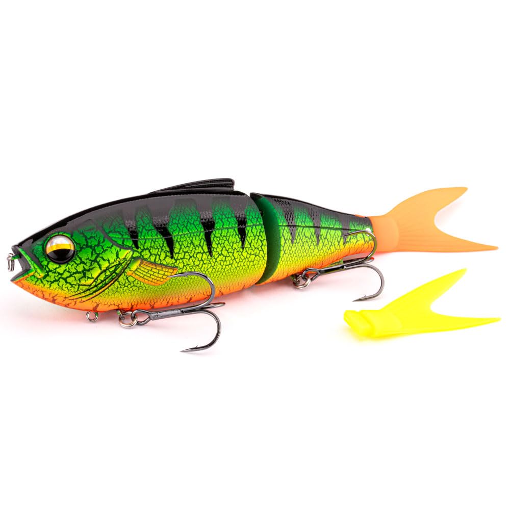 LMAB Real Vibe 15, 18, 22 cm Swimbait sinkend Hecht Köder gross zum Spinnfischen, Glidebait, Big Bai