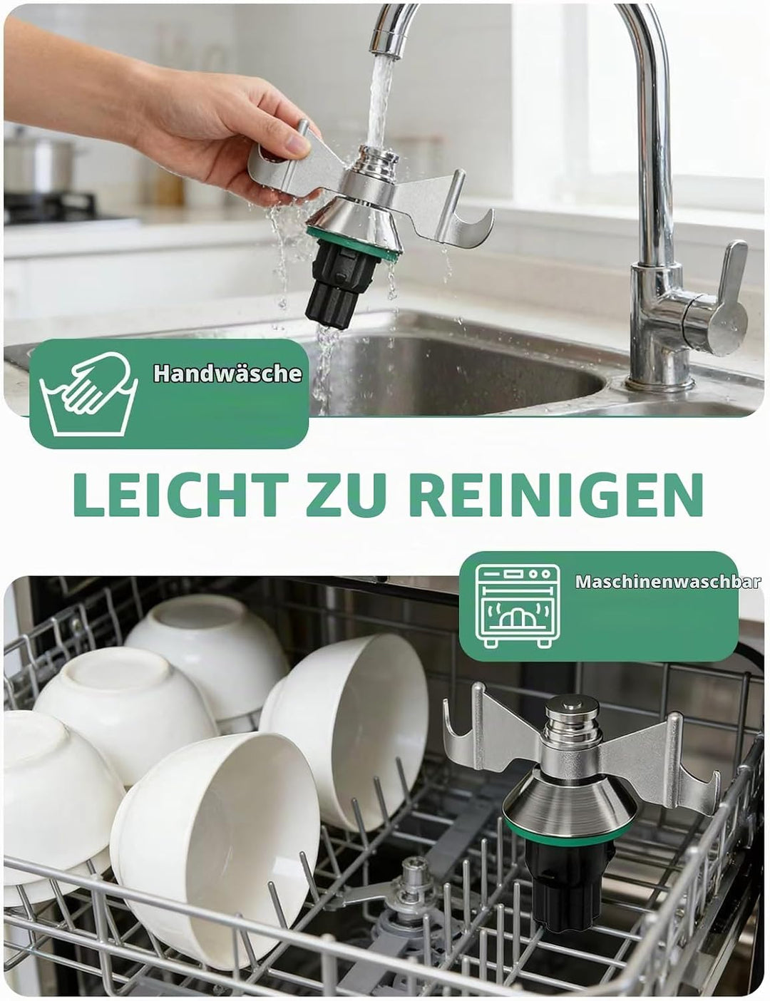 Teigmesser für Thermomix TM7 TM6 TM5, Mixmesser für Küchenmaschine