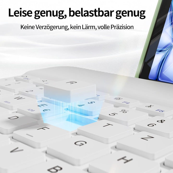 Hülle mit Tastatur für iPad Air 11 Zoll M4/M3/M2 (2026/2025/2024), iPad Air 5 4 2022/2020 10,9 Zoll,