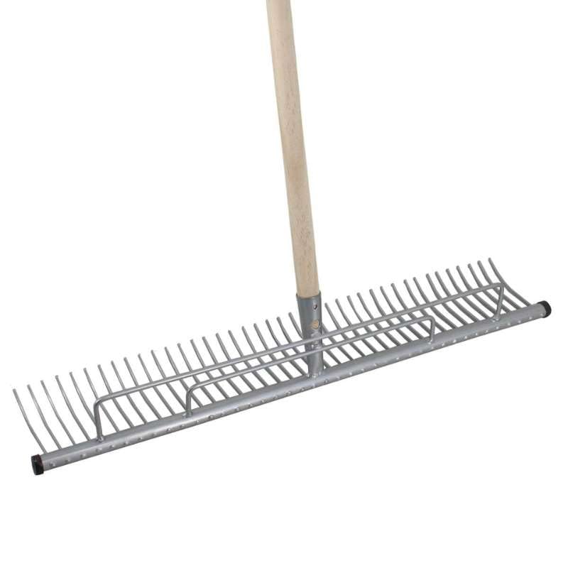 Rekord - Rasenrechen 70 cm mit 140 cm Holzstiel Gartenrechen Stahl Bügelrechen & Laubrechen – Enge Z