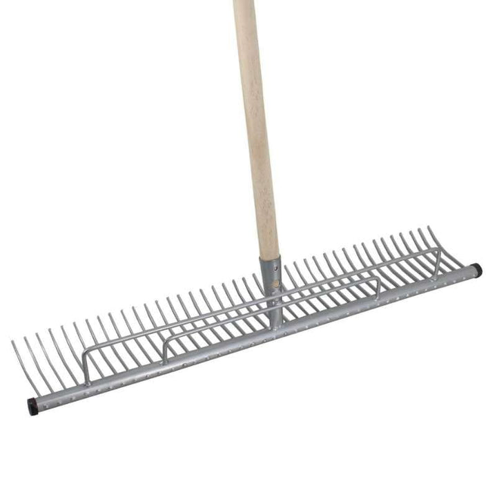 Rekord - Rasenrechen 70 cm mit 140 cm Holzstiel Gartenrechen Stahl Bügelrechen & Laubrechen – Enge Z