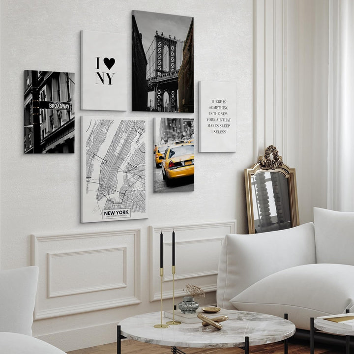 Muralo - Wandbilder Set - Leinwand Bilder Set Aufhängefertig - Bilder für Wohnzimmer Schlafzimmer -