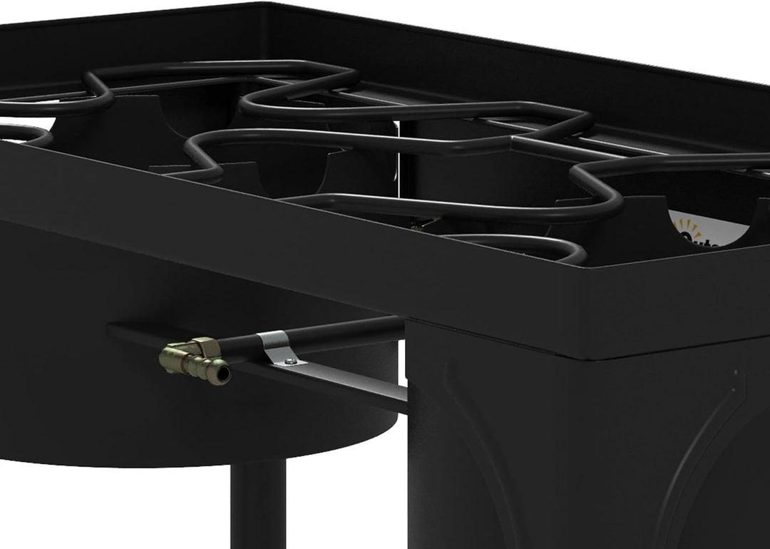 Outsunny 2-Flammen Propanherd 92000BTU/h 79x40x76cm | Tragbarer Gasherd, mit 2 abnehmbaren Beinen, f
