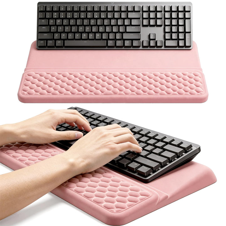 DULCE DOM Ergonomische Handgelenkauflage für Tastatur | Memory-Schaum mit rutschfester Unterseite |