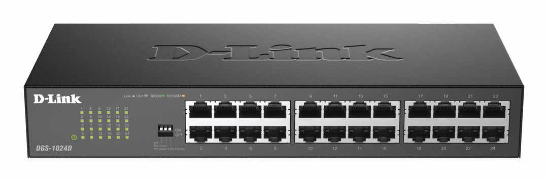 D-Link DGS-1024D Gigabit Ethernet Switch (24 Ports, 10/100/1000 Mbit/s, einfache Plug & Play-Install