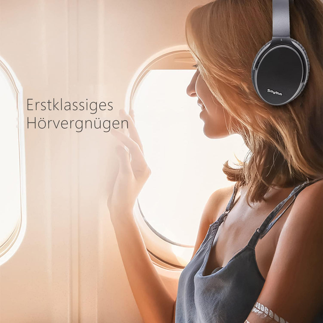 Srhythm NC35 Active Noise Cancelling Kopfhörer Kabellos Bluetooth - LDAC Modus, Schnellladung, 50+ W