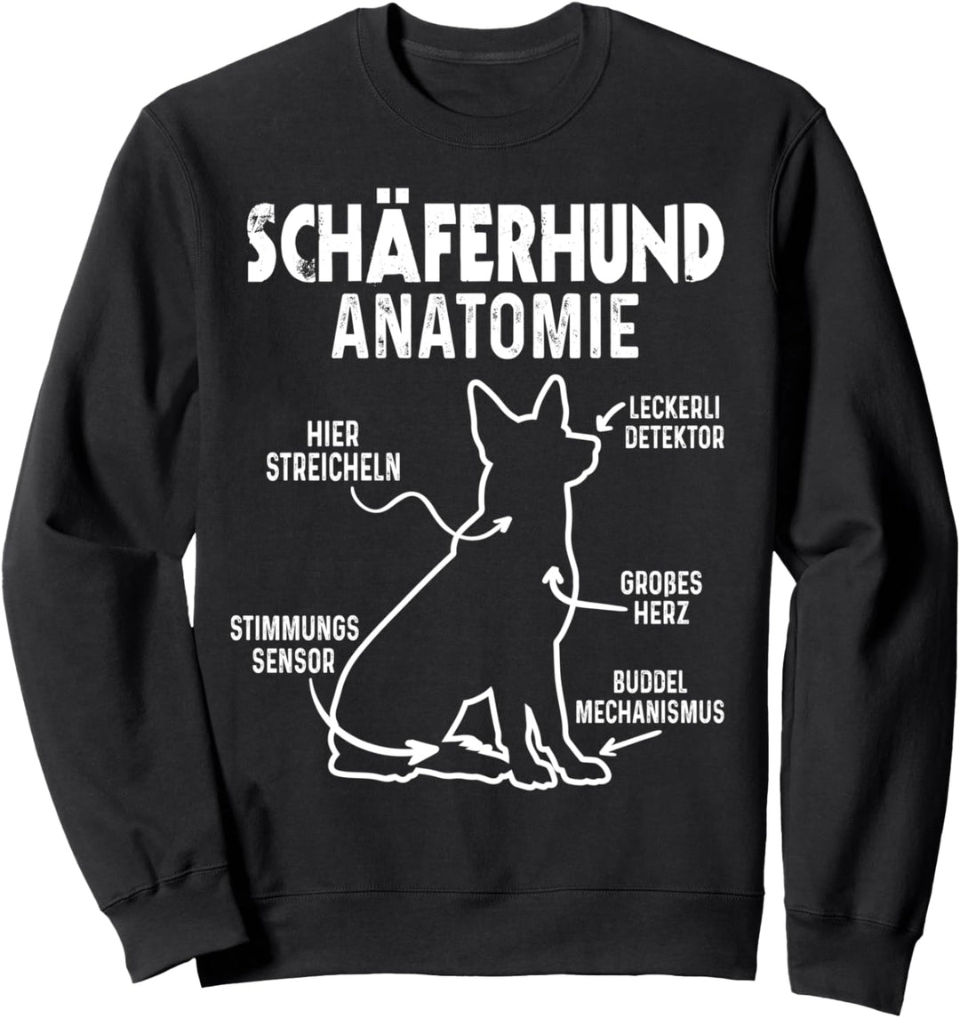 Deutscher Schäferhund Anatomie Hundebesitzer Hunde Sweatshirt