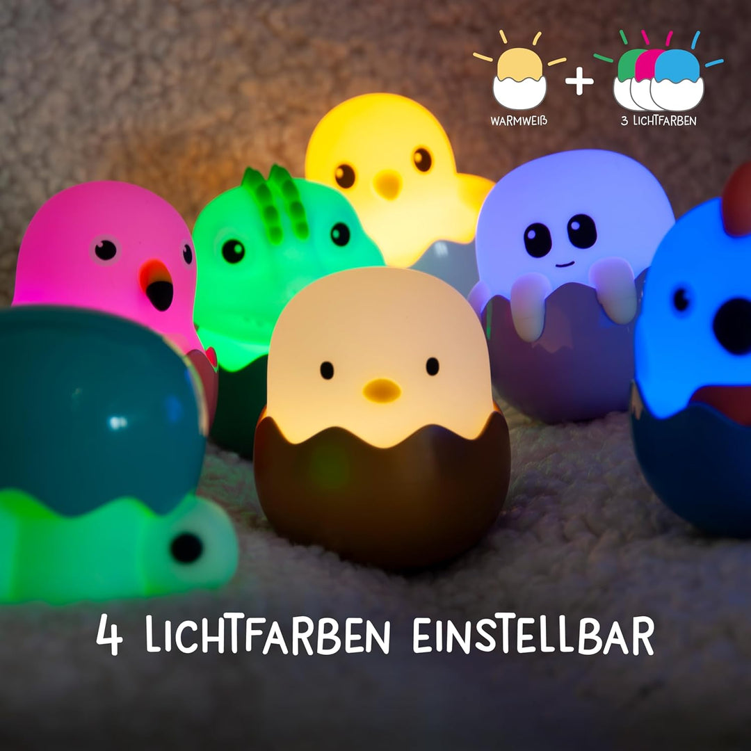 MegaLight Blind Box Mini Nachtlichter für Kinder 5er Pack | Mystery Box | Pinky Flamingo + 4 aus 9 p