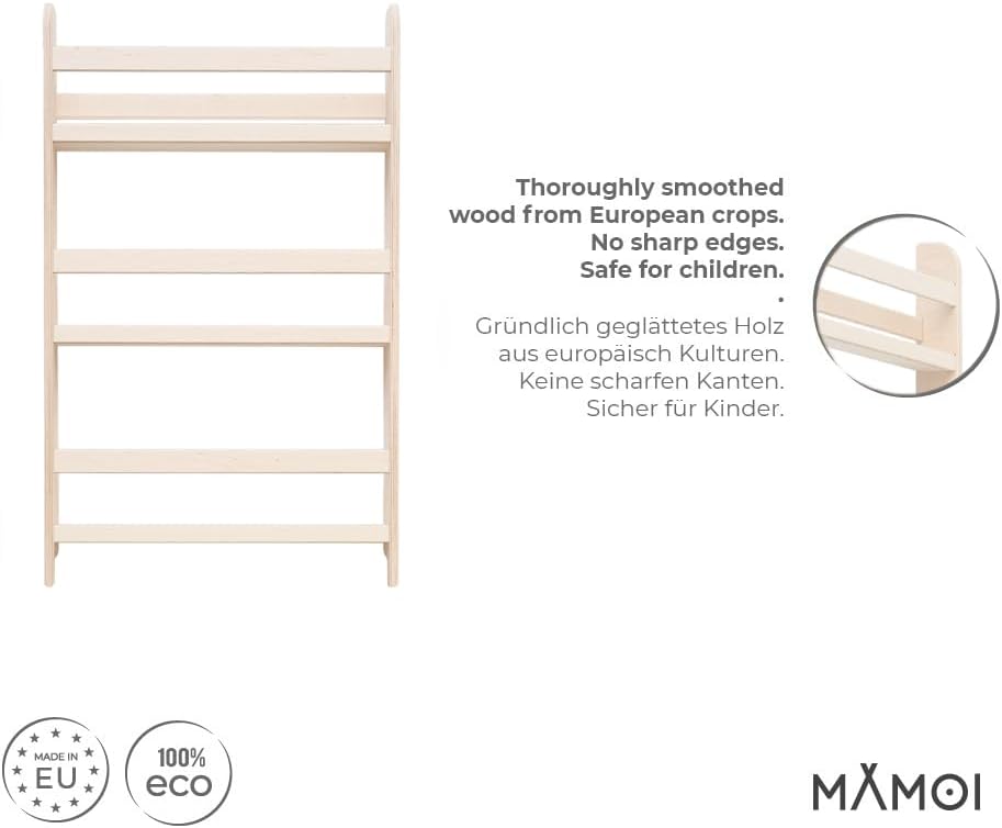 MAMOI® Kinderbücherregal aus Holzwerkstoff – Bücherkiste, Kinderbücherregal, Bücherregal für Kinderz