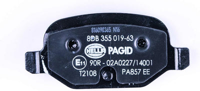 HELLA PAGID 8DB 355 019-631 Bremsbelagsatz - T2108 - Dicke/Stärke: 14.3mm - Bremssystem: Lucas - mit