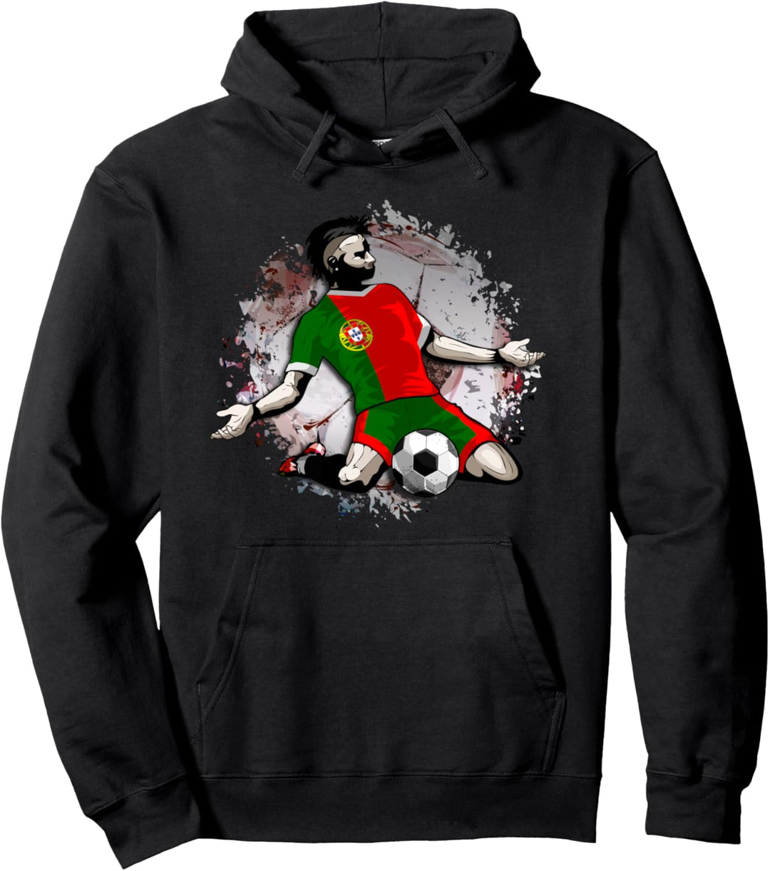 Portugal Fussball Portugiesische Nationalflagge Soccer Lovers Pullover Hoodie