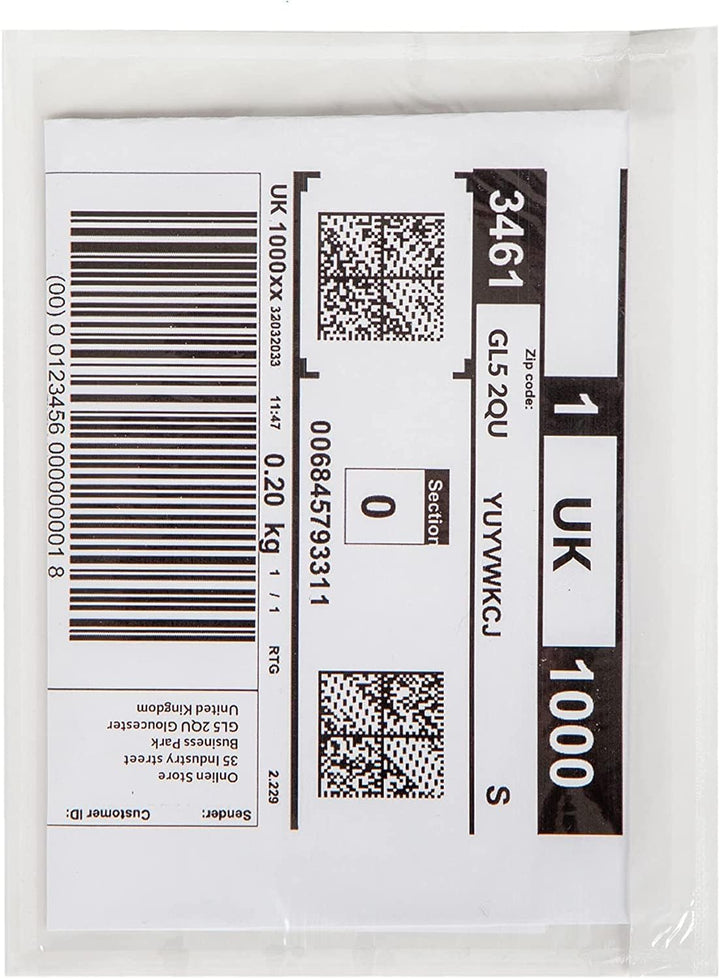 Pakomat Lieferscheintaschen Dokumenttaschen DIN C5 für A5 transparent selbstklebend (1000), 1000