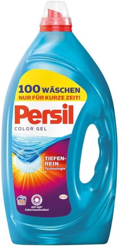 Persil Color Gel, Flüssigwaschmittel, 360° Reinheit & Pflege, 1er Pack (1 x 100 Waschladungen) 5 l (