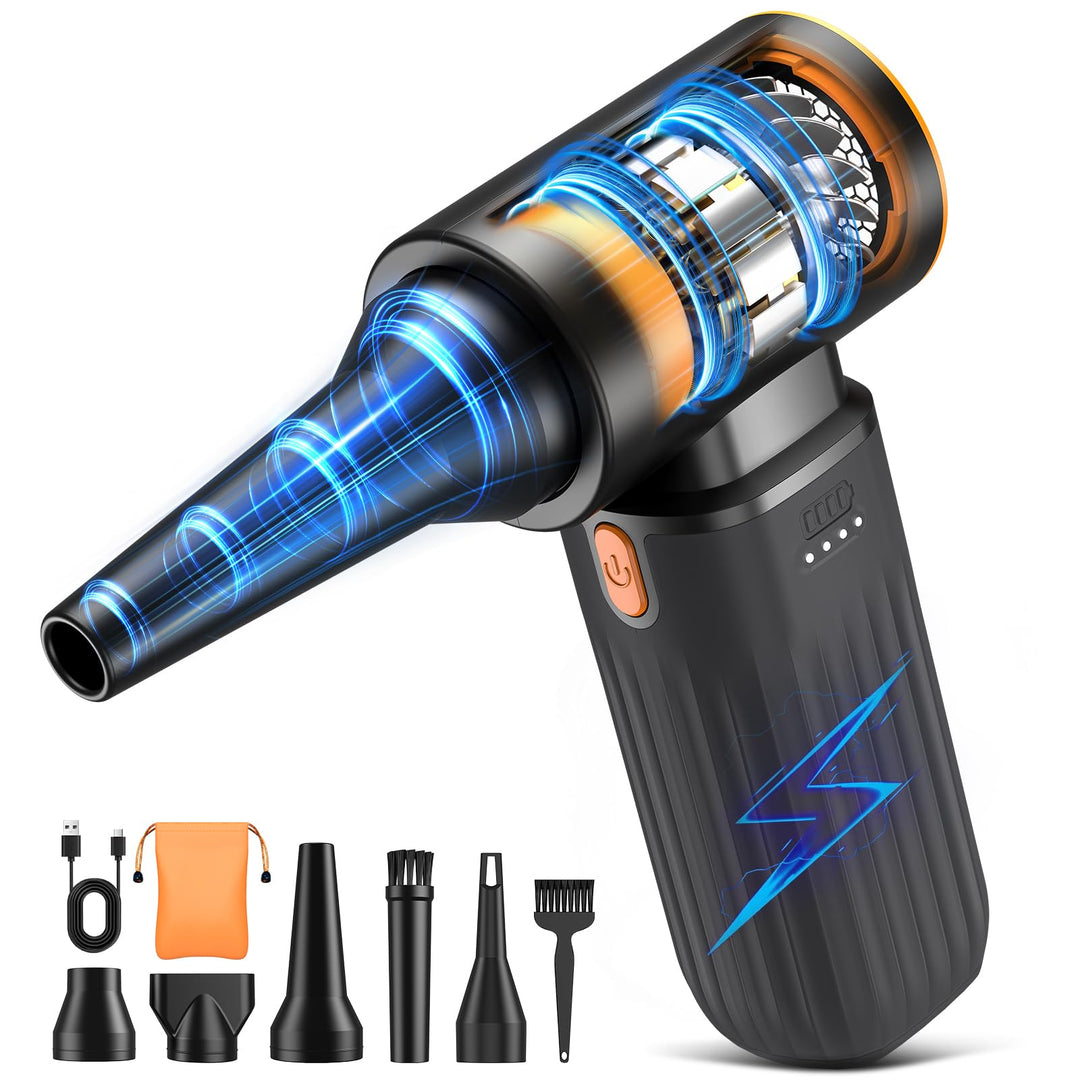 Kotopa Elektrische Staubgebläse, 3 Gang 200000 RPM Electric Air Duster mit 8000 mAh Akku Ultraleise