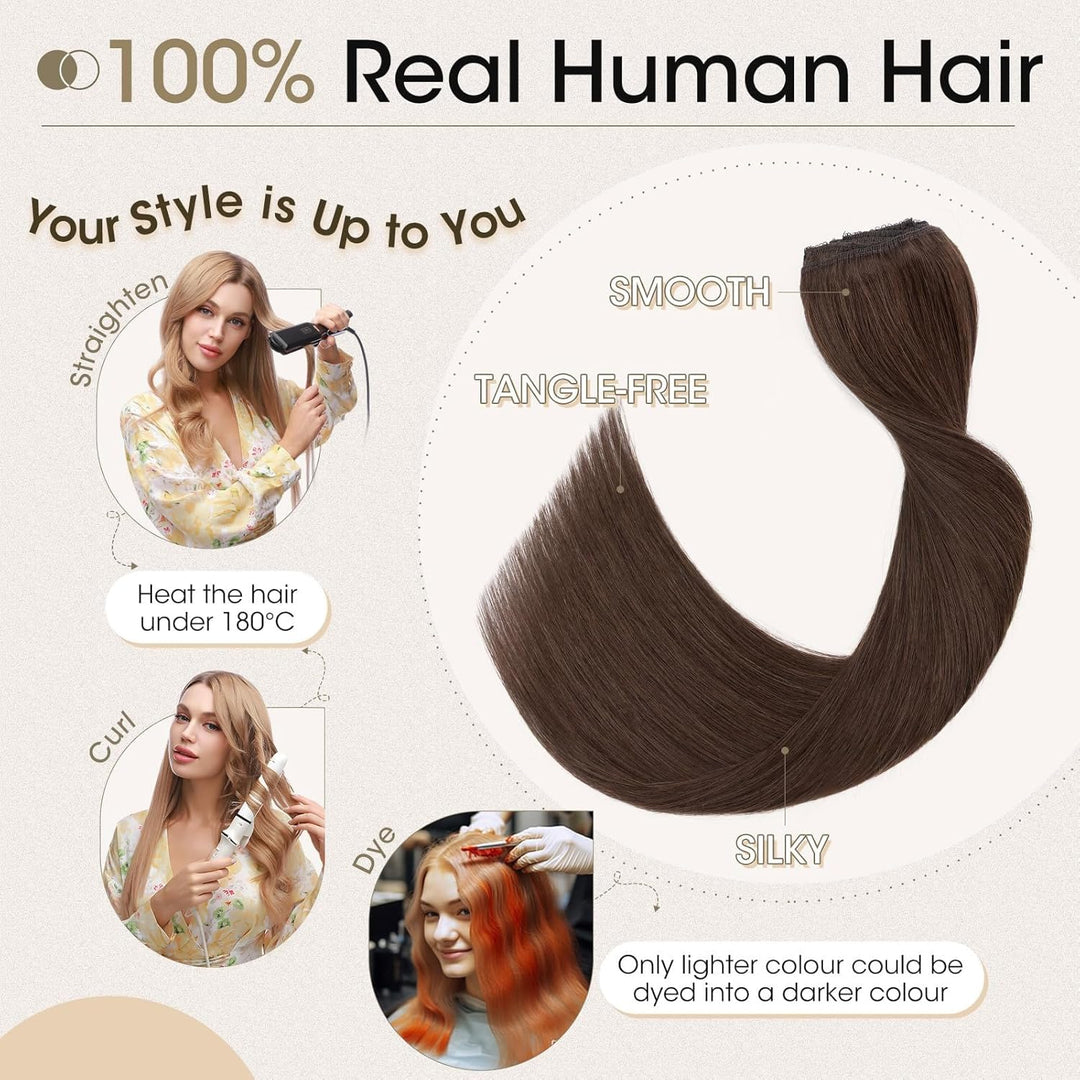 Rich Choices Clip in Extensions Echthaar Extensions Clip in Haarverlängerung Echthaar Remy Human Hai