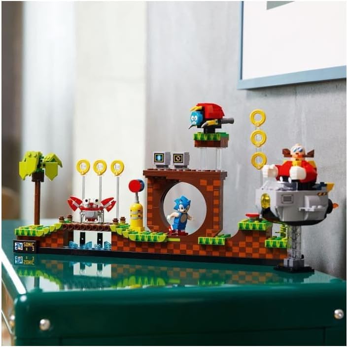 LEGO Ideas 21331 Sonic The Hedgehog – Green Hill Zone Set mit Dr. Eggmann, Egg-Mobil und weiteren Fi