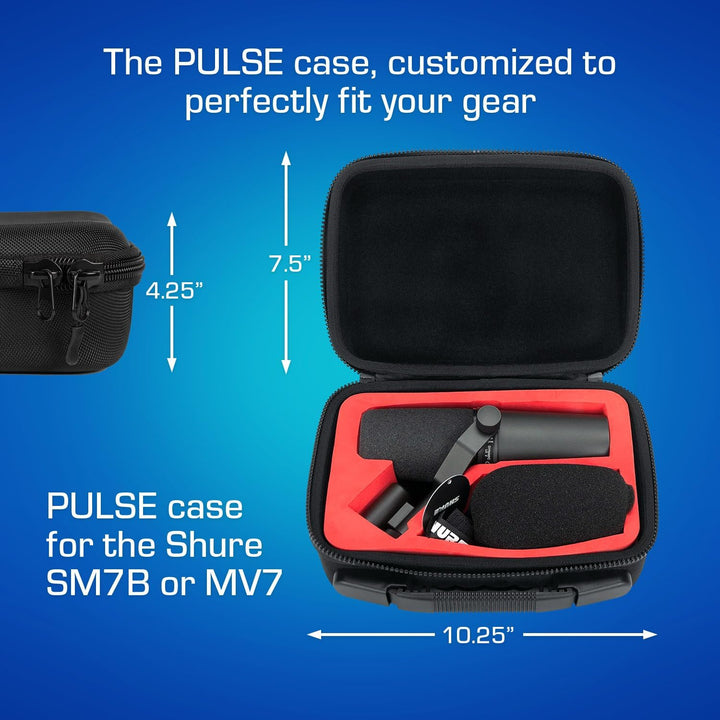 Analog Cases Pulse Case für Shure SM7B, hochwertige Transporttasche (Robustes Eva-Material, umlaufen