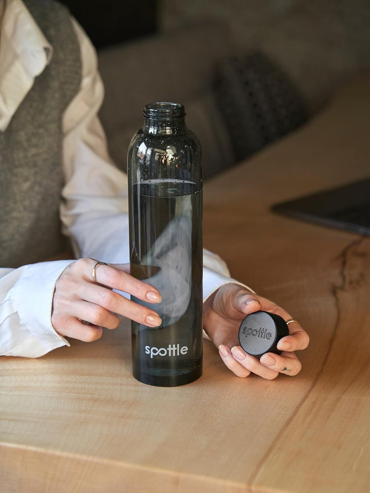 spottle Trinkflasche aus Glas 1l - Glasflasche 500ml - 750ml - 1 liter mit Neoprenhülle - Schutzhüll