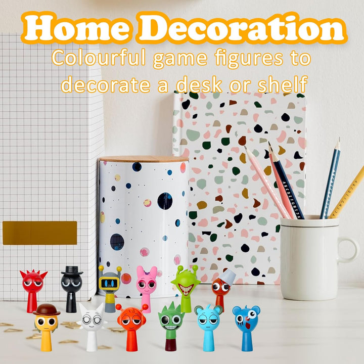 24 St. Bunte und seltsame Figuren Grosse Augen 4-5cm Mini-Spielzeug für Kinder Cartoon-Spiel-Charakt