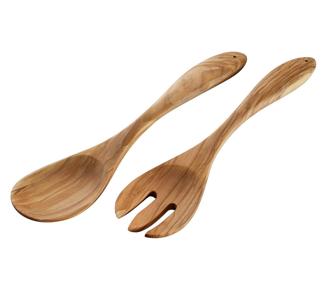 Cilio Olivenholz Salatbesteck 30 cm, Braun