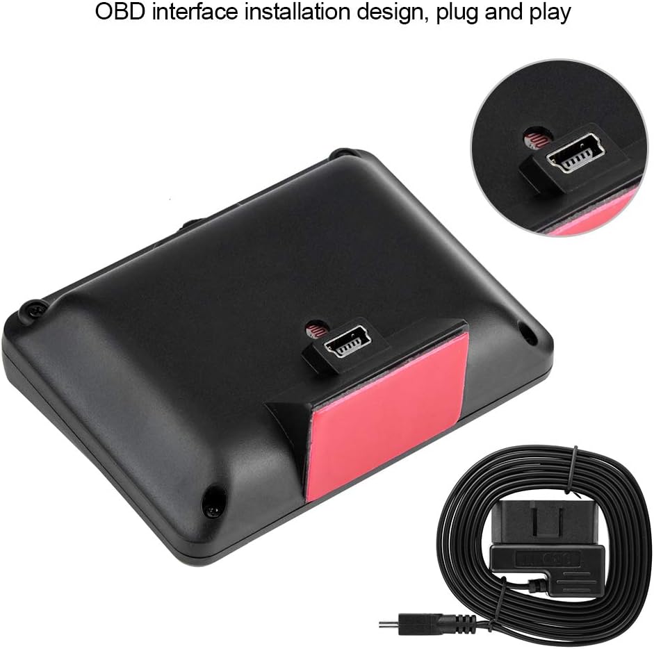 OBD Messgerät, Fydun Auto OBD Multifunktionsmessgerät Digitale Temperatur Spannung Geschwindigkeit H