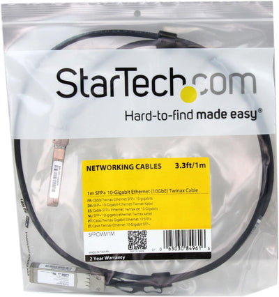 StarTech.com Cisco kompatibles SFP+ Twinax Kabel (1m, 10GBASE-CU SFP+ Direct Attach, passiv, 10Gigab
