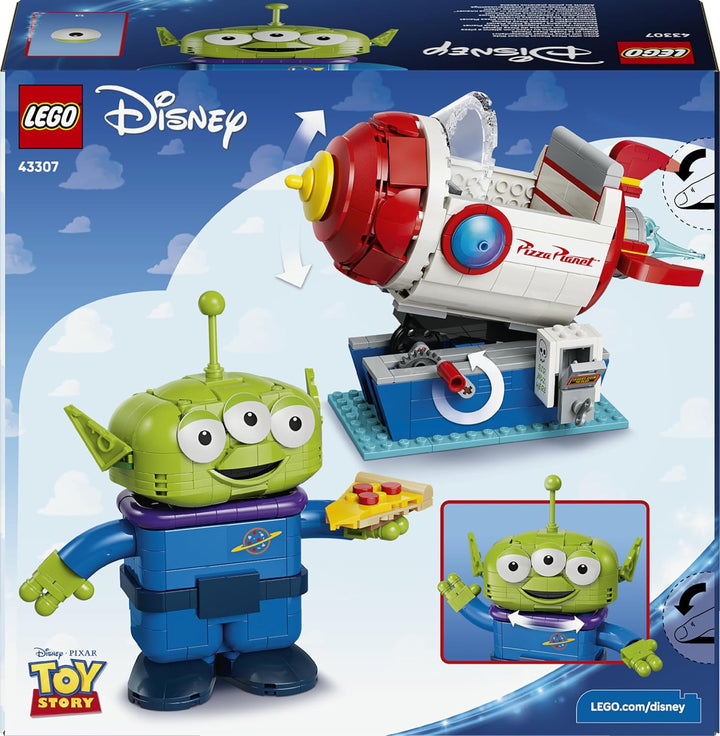 LEGO Disney and Pixar Toy Story Alien mit Pizza Planet Raketenfahrt - Raumschiff Spielzeug mit Alien