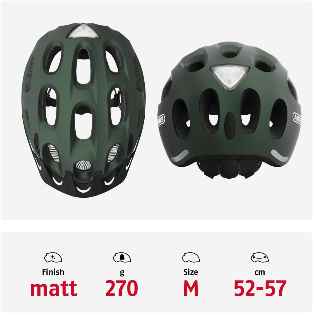 ABUS Stadthelm Youn-I ACE - Fahrradhelm für den Alltag - mit integriertem LED-Rücklicht - für Damen