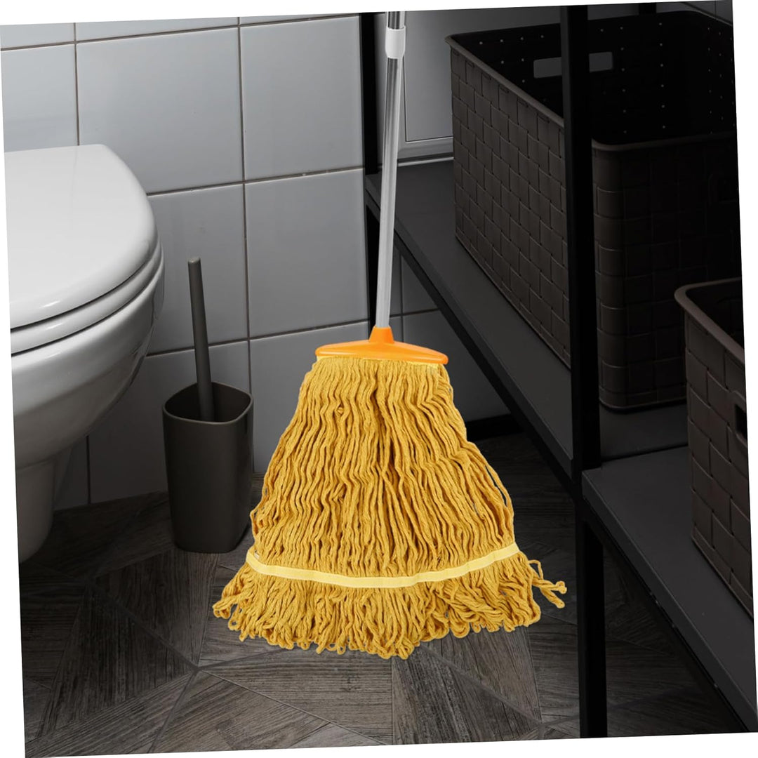 MAGICLULU 2 Stück Ersatz Wischmoppköpfe Baumwoll Polyester Verschleissfest Gewerbliche Reinigung Nac